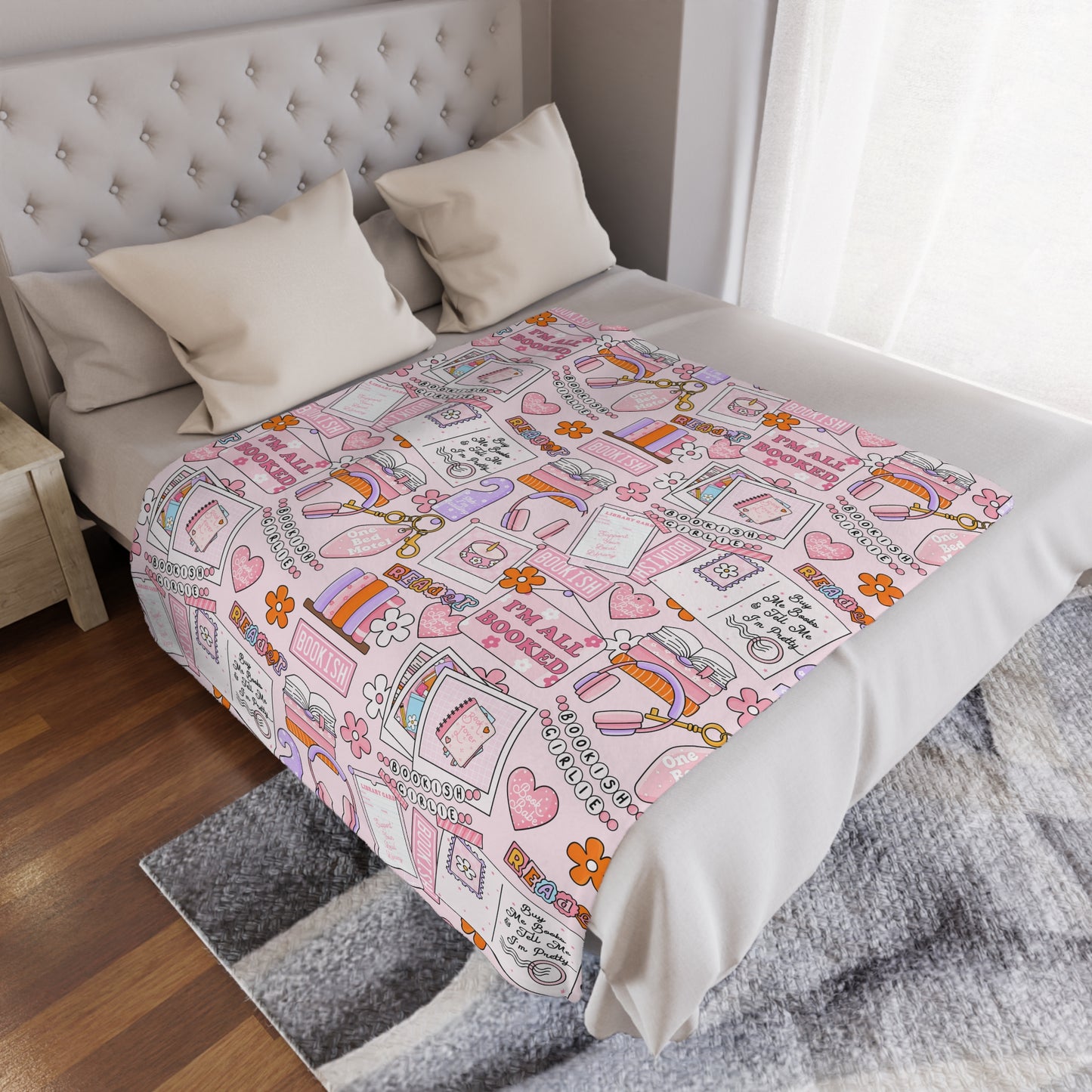 Bookish Girlie Minky Blanket