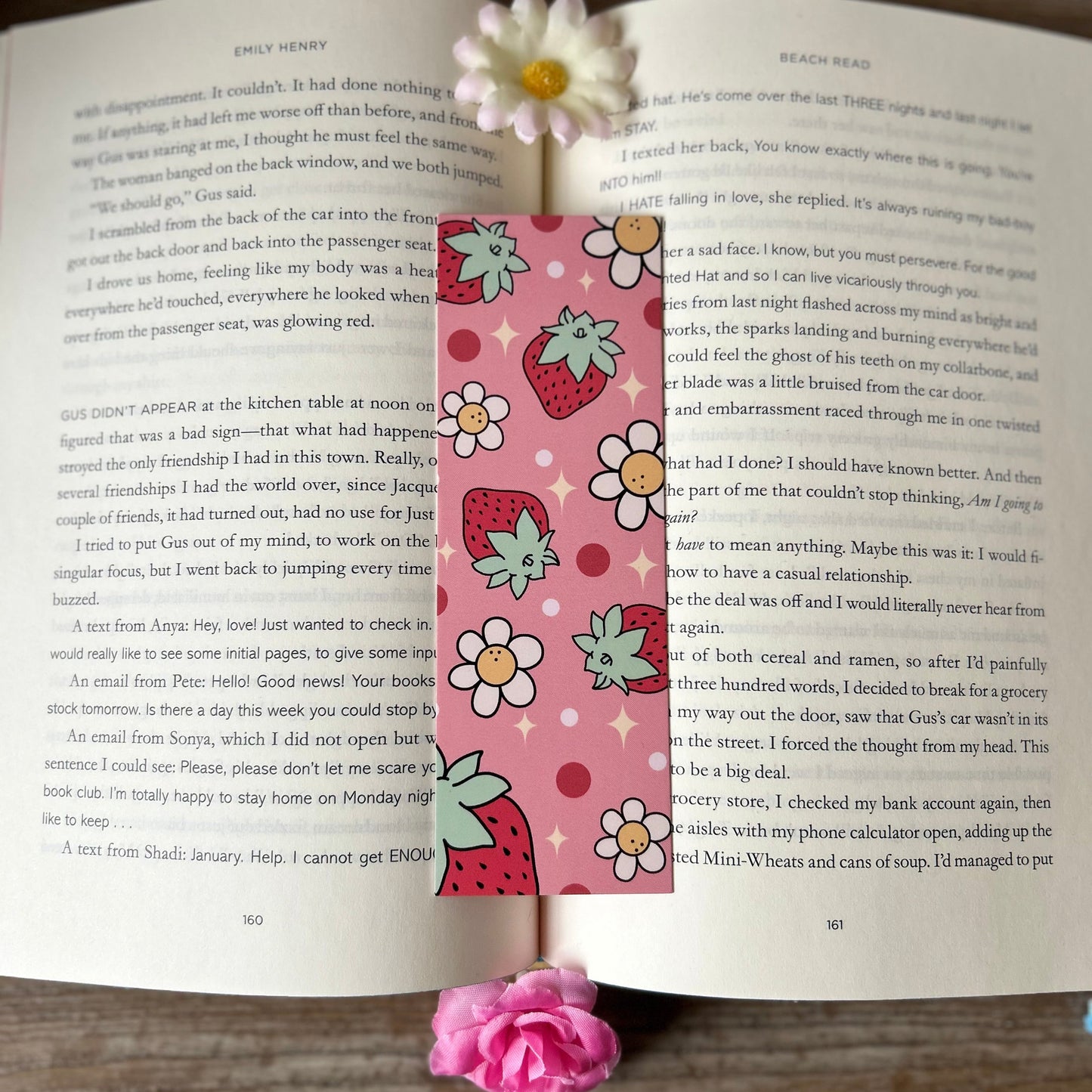 Strawberries & Daisies Bookmark