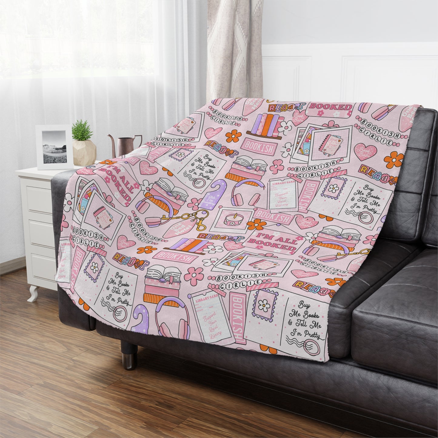 Bookish Girlie Minky Blanket