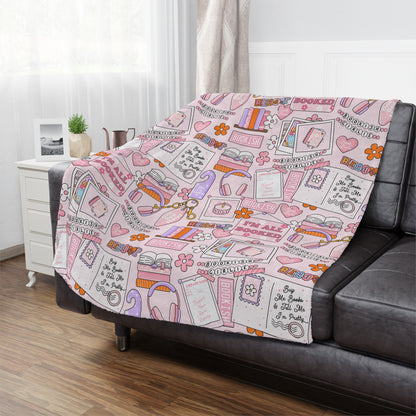 Bookish Girlie Minky Blanket