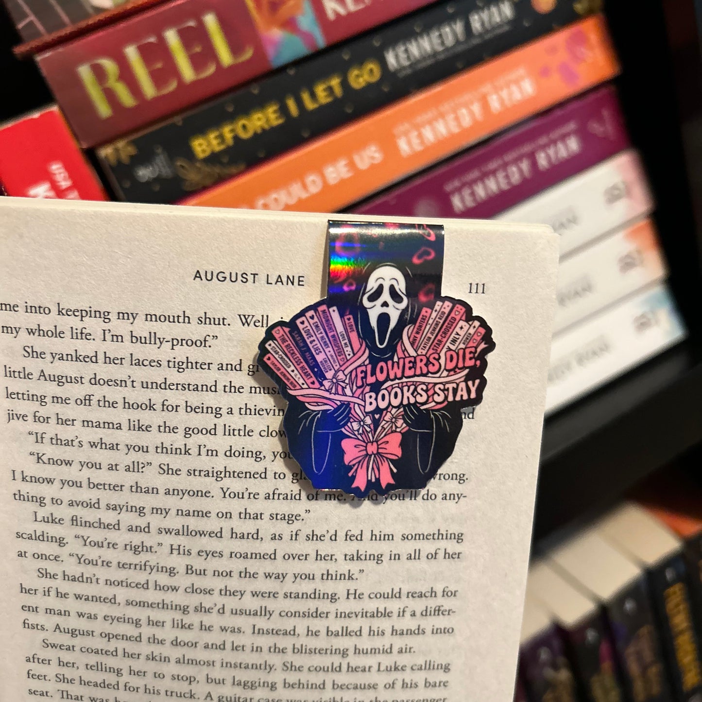 Flowers Die, Books Stay Bookmark